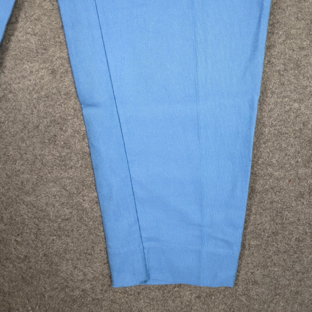 Ann Taylor Blue High Rise Tapered Ankle Pants Elastic Paperbag Waist Small NEW - Picture 4 of 16